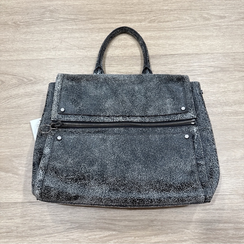 AllSaints Distressed Leather Crossbody Messenger Bag rare y2k